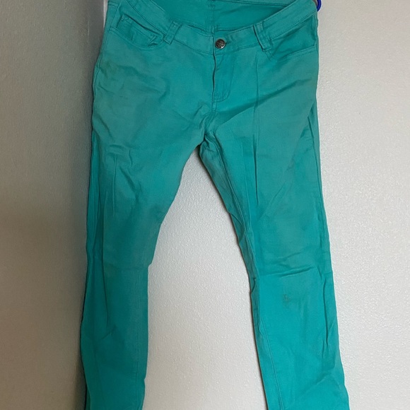 Turquoise stretchy skinny jeans - Picture 4 of 5